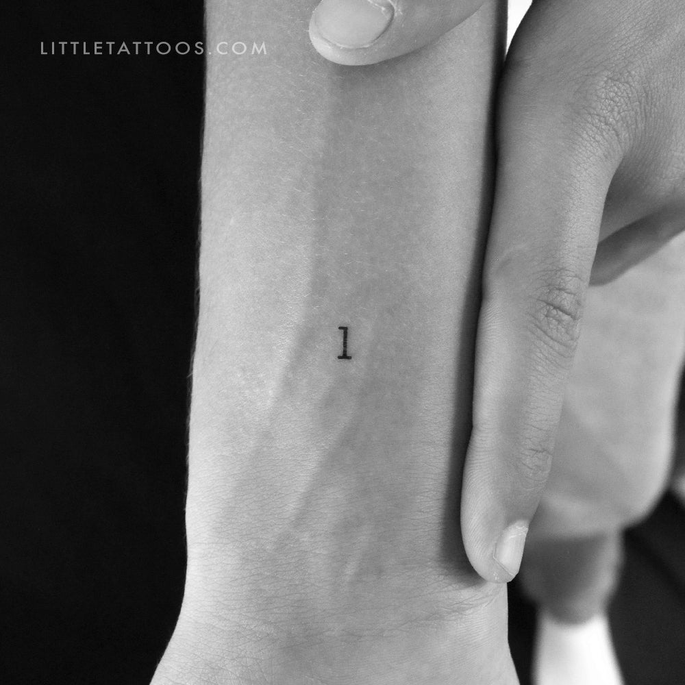 Tatuaje temporal de la letra L minúscula de máquina de escribir (juego de 3)