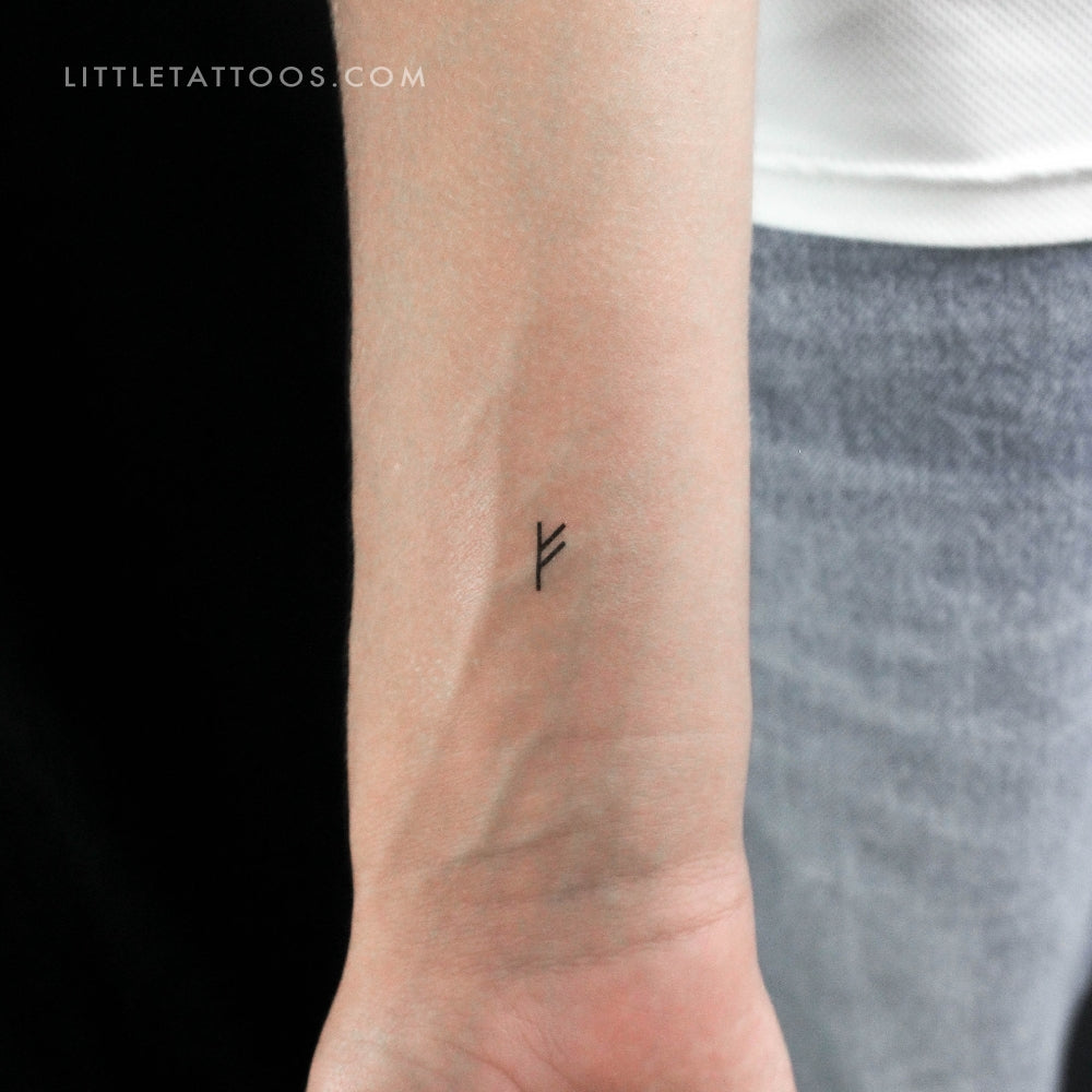 Tatuaje temporal de la runa Fehu (juego de 3)