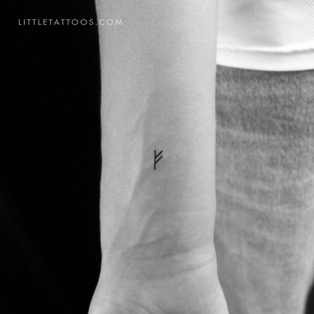 Tatuaje temporal de la runa Fehu (juego de 3)