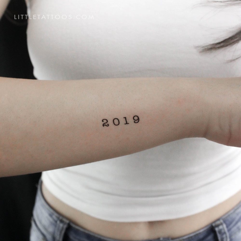 2019 Birth Year Temporary Tattoo - Set of 3