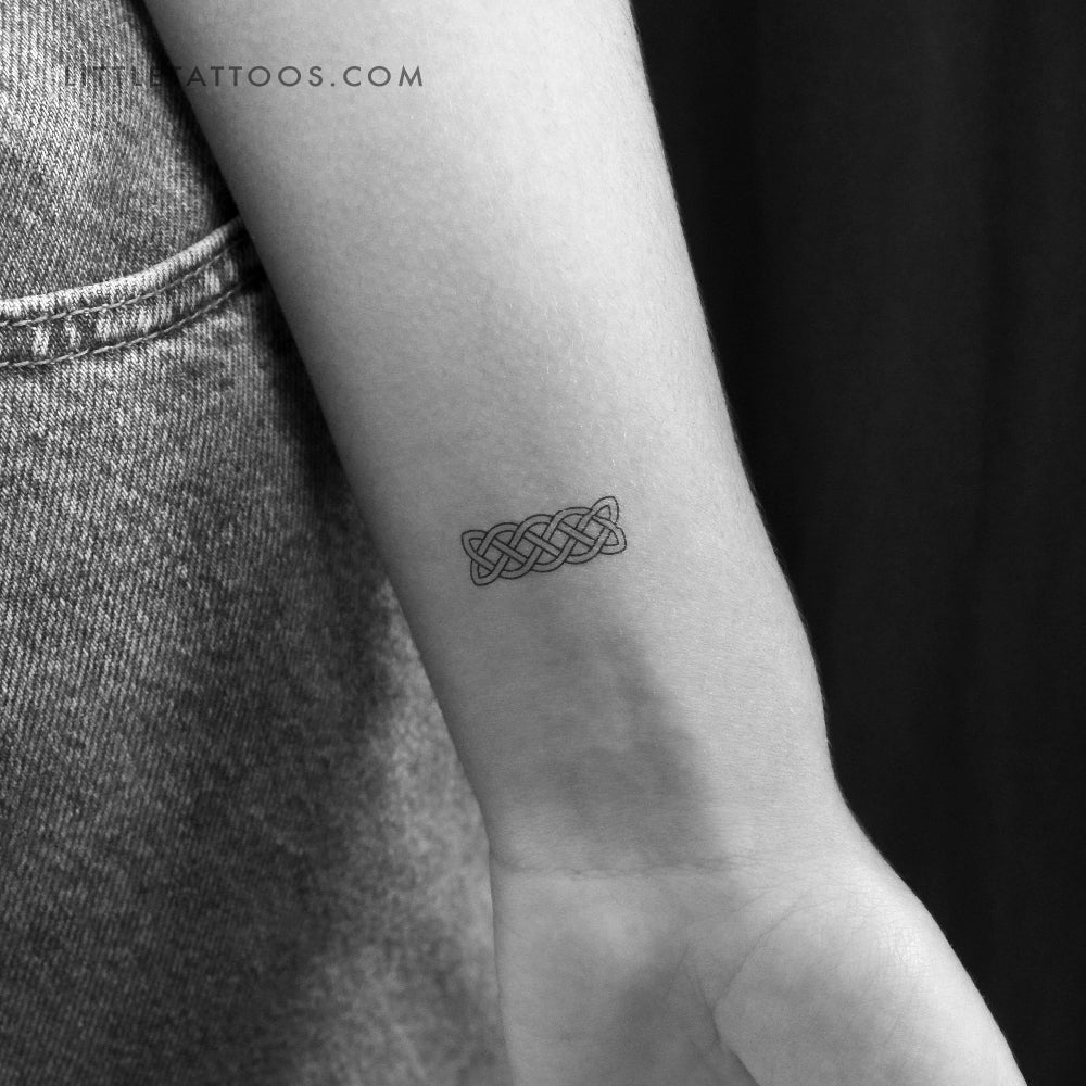 Tatuaje temporal de nudo celta lineal (juego de 3)