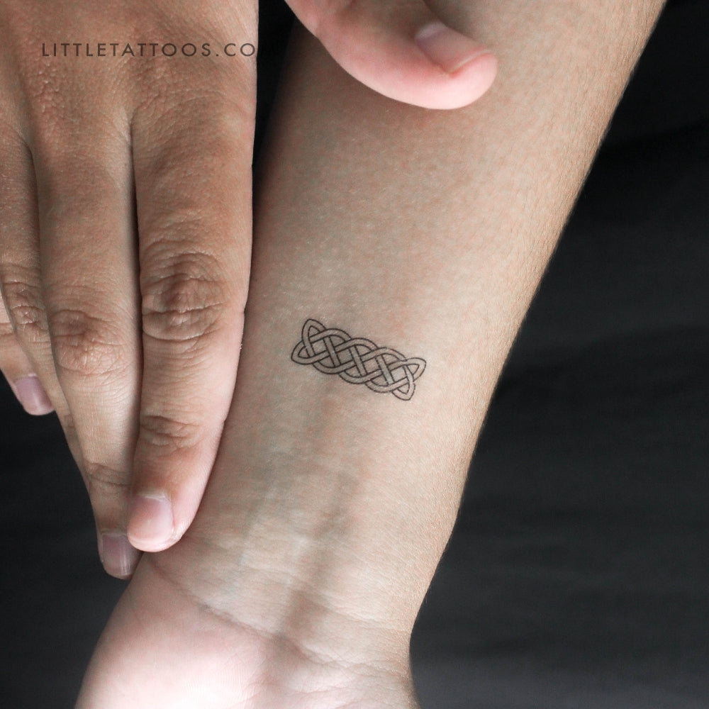Tatuaje temporal de nudo celta lineal (juego de 3)