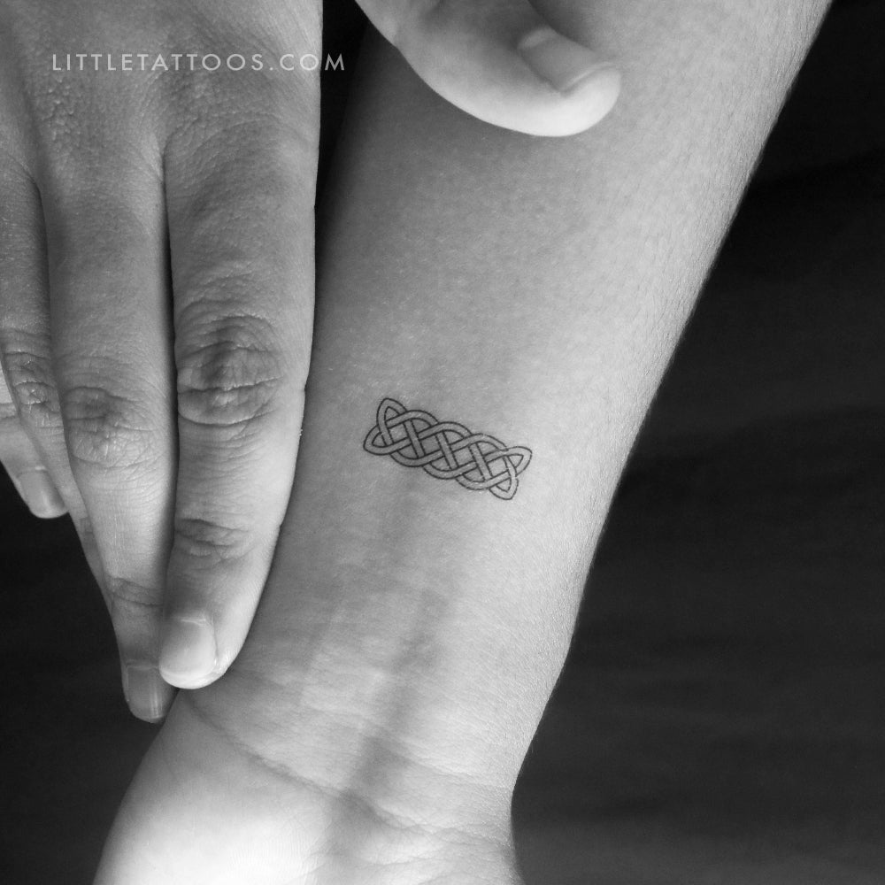 Tatuaje temporal de nudo celta lineal (juego de 3)