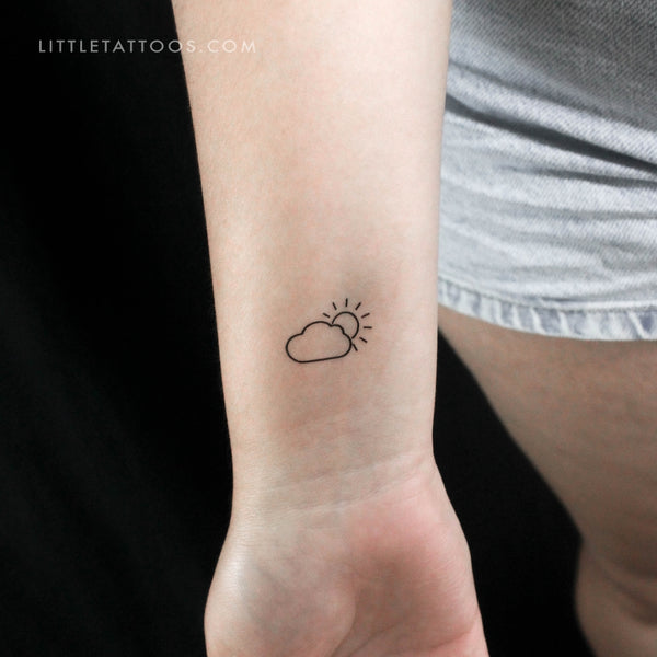 Cloudy Day Temporary Tattoo - Set of 3