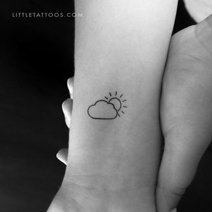 Cloudy Day Temporary Tattoo - Set of 3