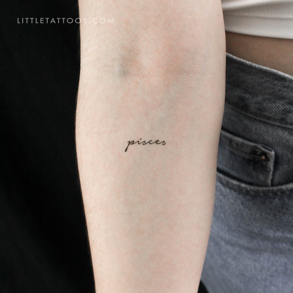 Tatuaje temporal de Piscis - Juego de 3