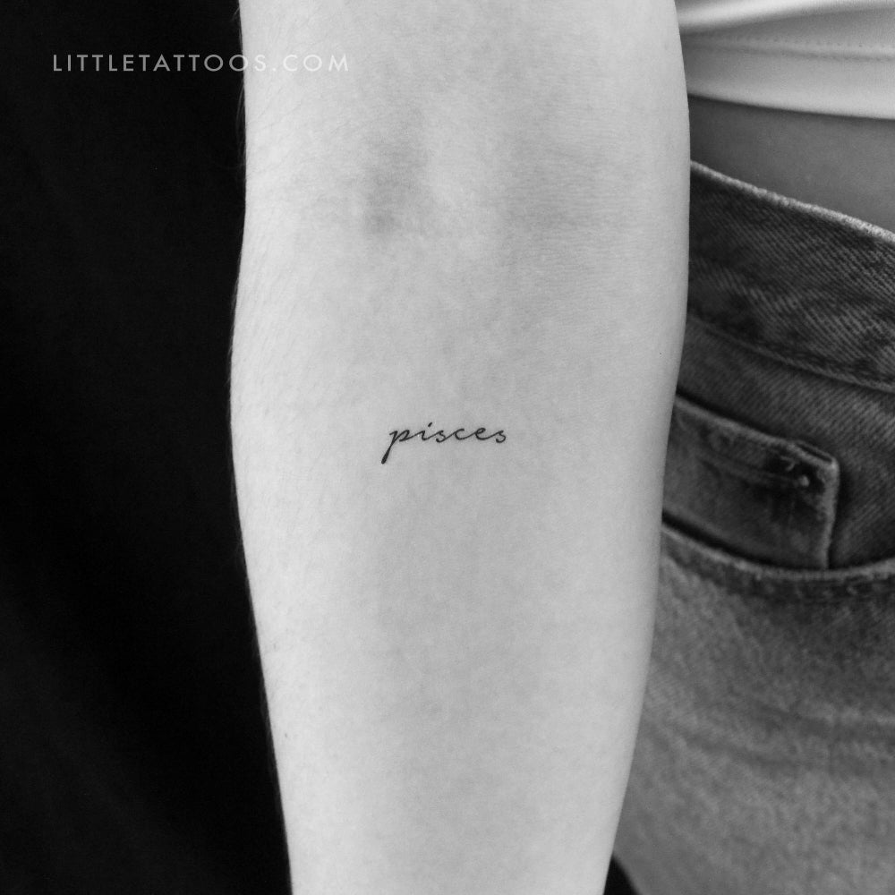 Tatuaje temporal de Piscis - Juego de 3