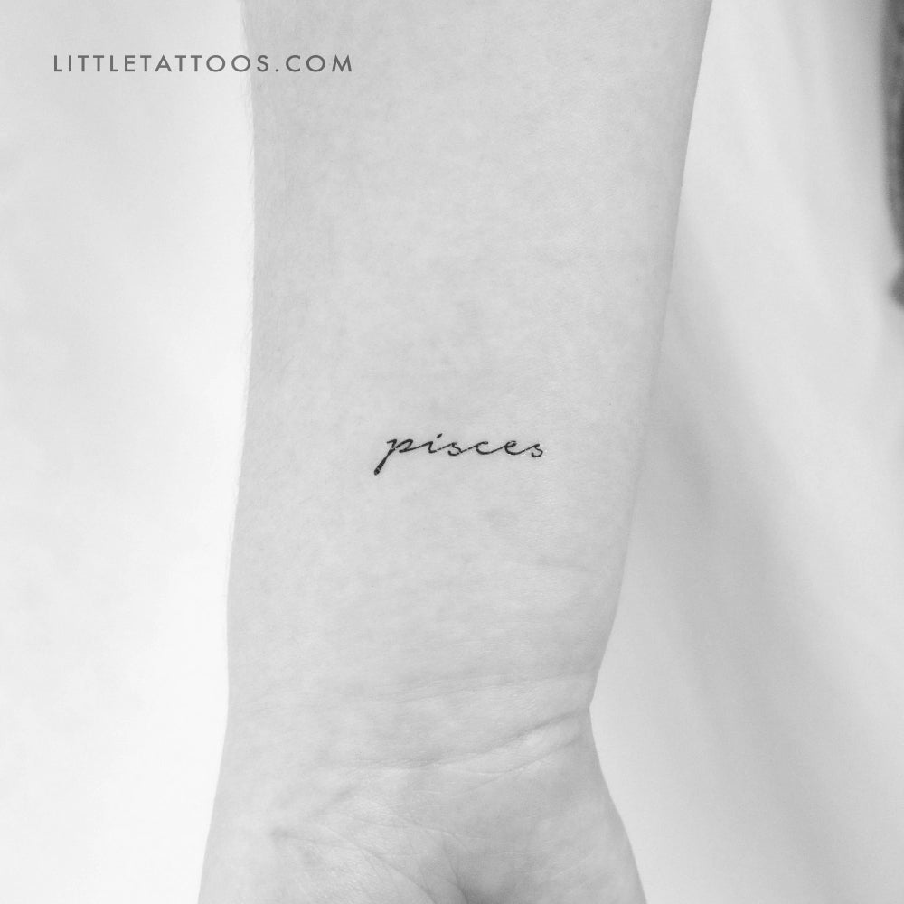 Tatuaje temporal de Piscis - Juego de 3