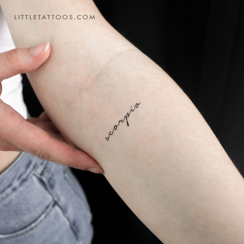 Tatuaje temporal de Escorpio - Juego de 3