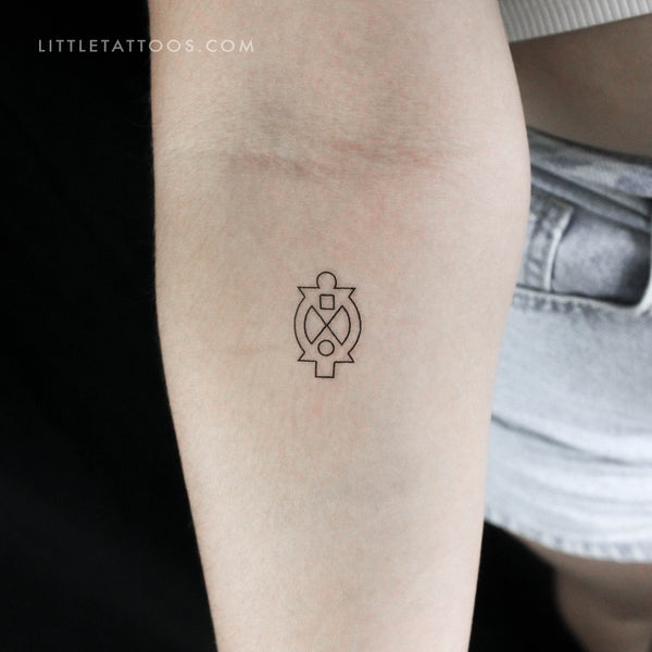 Boa Me Na Me Mmoa Wo Outline Temporary Tattoo - Set of 3