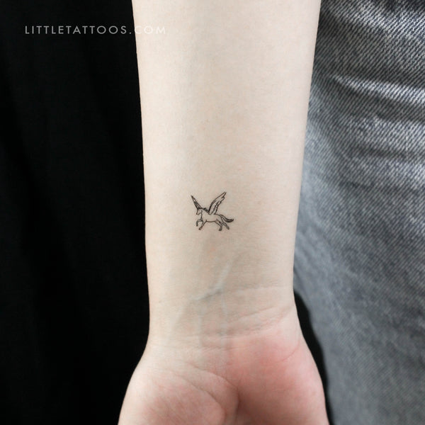 Tiny Pegasus Temporary Tattoo - Set of 3