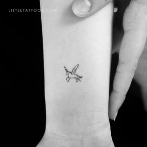 Tiny Pegasus Temporary Tattoo - Set of 3