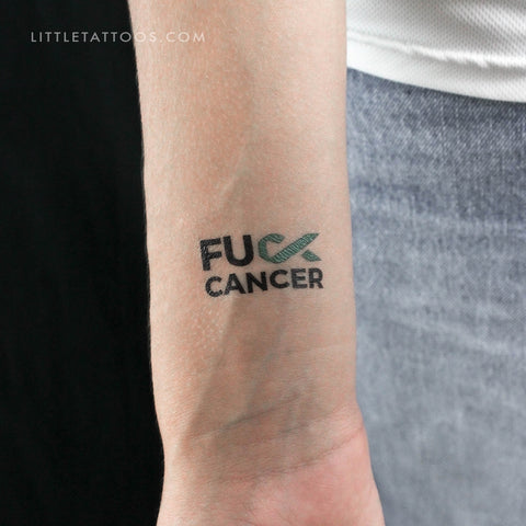 Fuck Uterine Cancer Temporary Tattoo - Set of 3