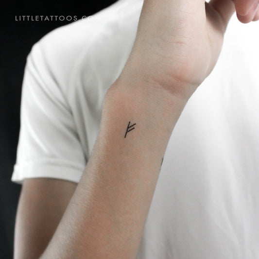 Tatuaje temporal de la runa Fehu (juego de 3)