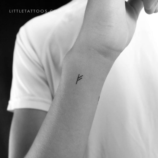 Tatuaje temporal de la runa Fehu (juego de 3)