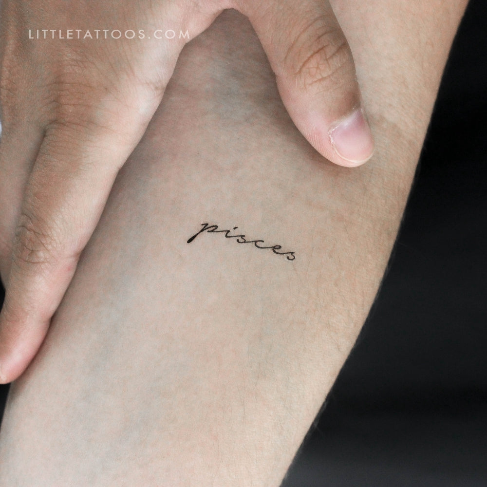 Tatuaje temporal de Piscis - Juego de 3