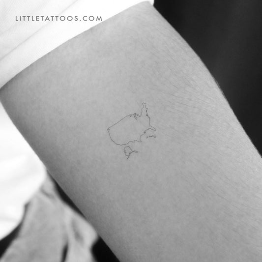 Tatuaje temporal del mapa de Estados Unidos (juego de 3)