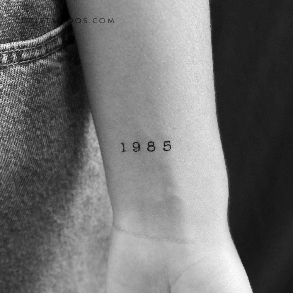 1985 Birth Year Temporary Tattoo - Set of 3