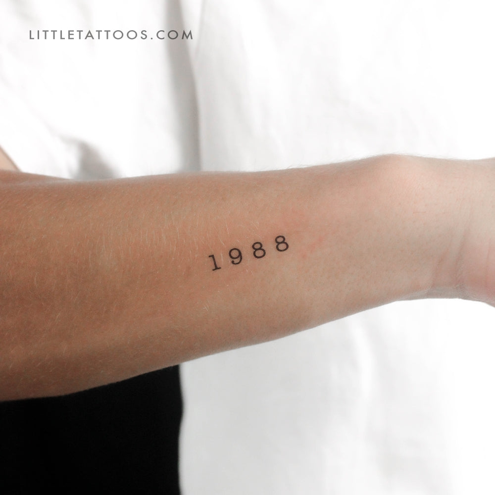 Tatuaje temporal del año de nacimiento 1988 (juego de 3)