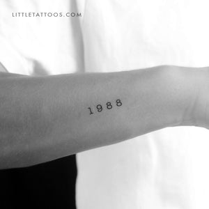 1988 Birth Year Temporary Tattoo (Set of 3)