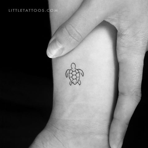 Little Turtle Temporary Tattoo - Set of 3