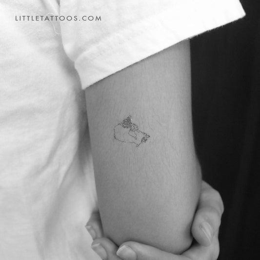 Tatuaje temporal del mapa de Canadá (juego de 3)