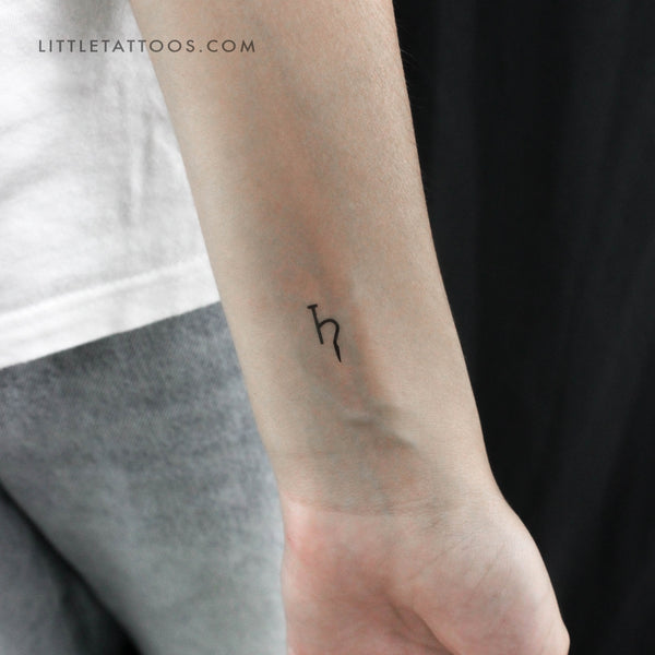 Saturn Planetary Symbol Temporary Tattoo - Set of 3