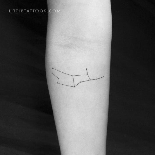 Tatuaje temporal de la constelación de Virgo (juego de 3)