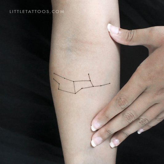 Tatuaje temporal de la constelación de Virgo (juego de 3)