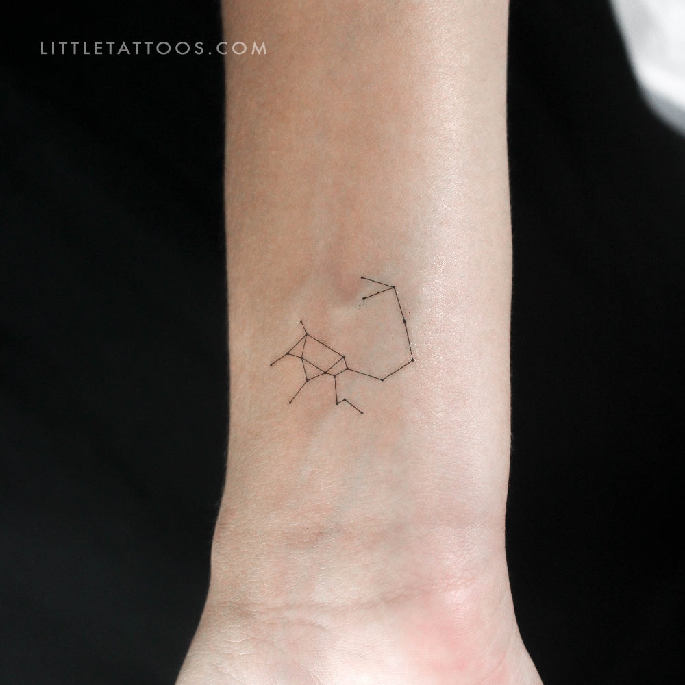 Tatuaje temporal pequeño de la constelación de Sagitario (juego de 3)
