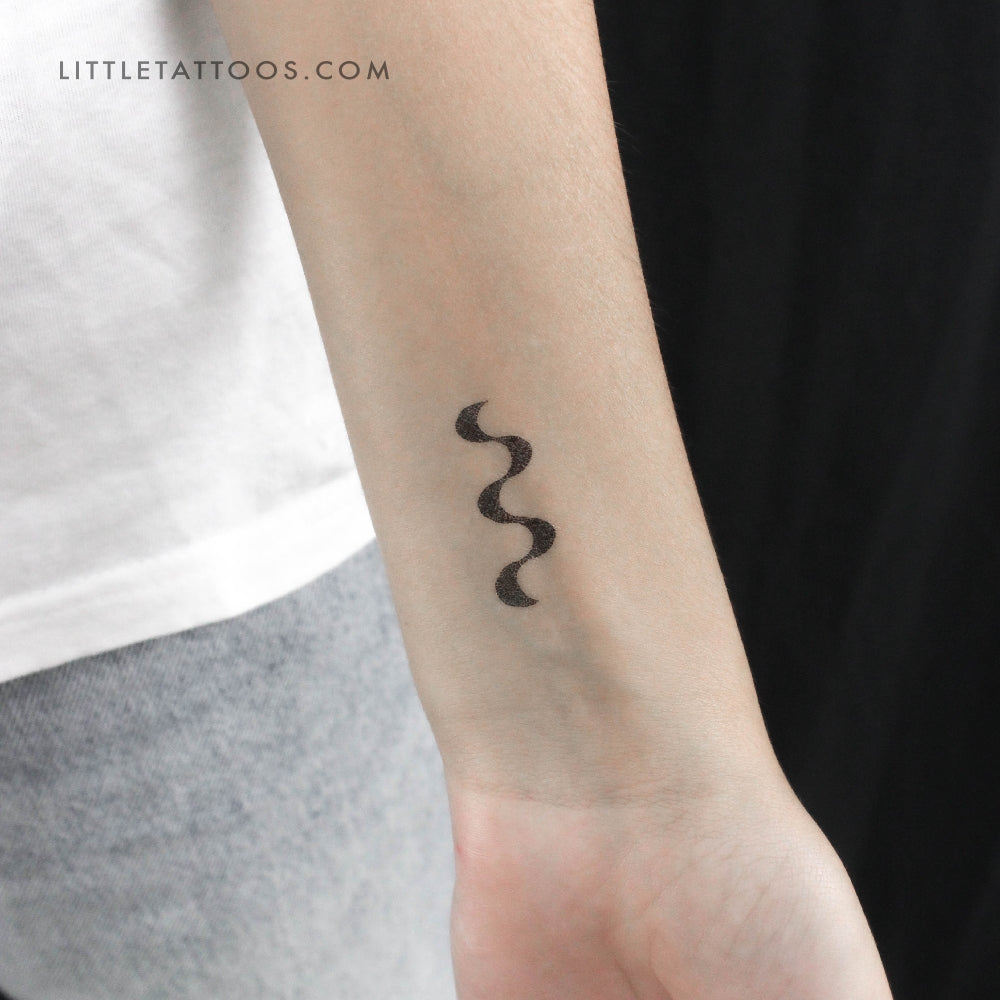 Tatuaje temporal minimalista con diseño de playa de Ipanema (juego de 3)