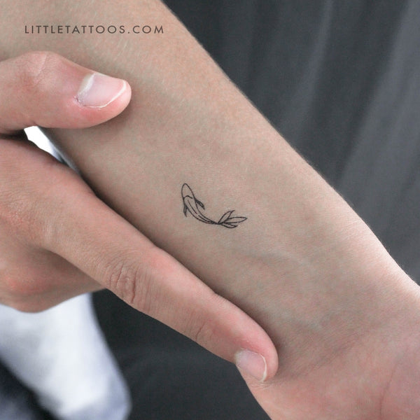 Minimalist Koi Fish Temporary Tattoo - Set of 3