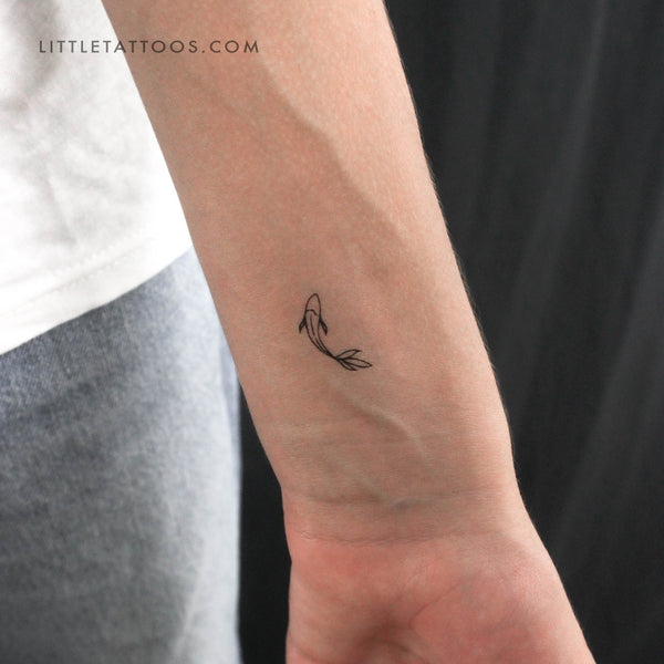 Minimalist Koi Fish Temporary Tattoo - Set of 3