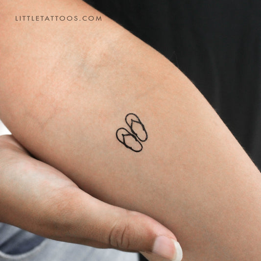 Tatuaje temporal de chanclas - Juego de 3