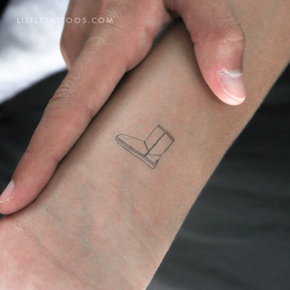 Tatuaje temporal de botas UGG - Juego de 3