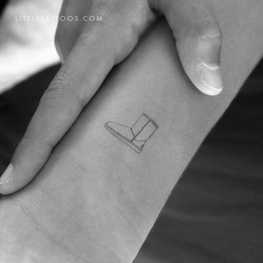 Tatuaje temporal de botas UGG - Juego de 3