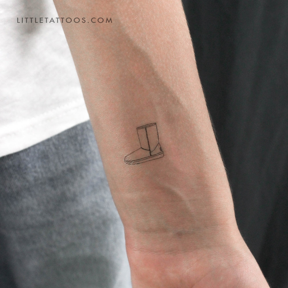 Tatuaje temporal de botas UGG - Juego de 3