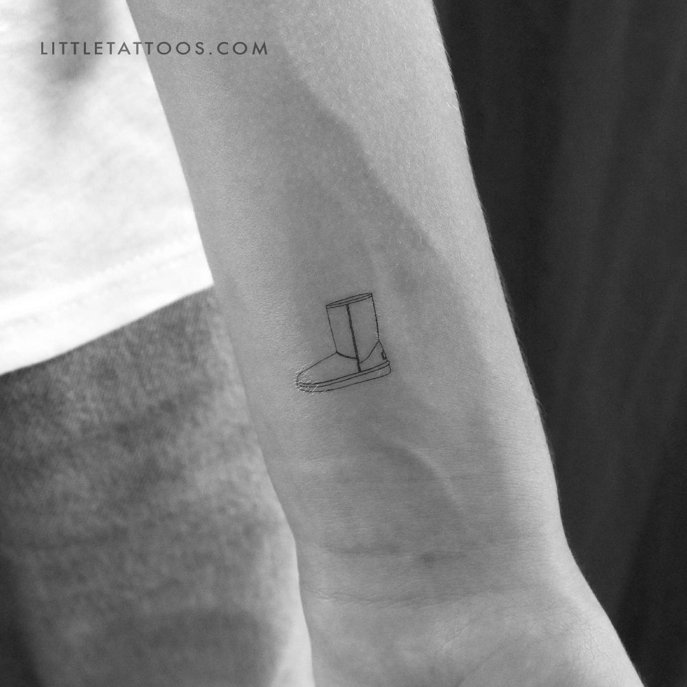 Tatuaje temporal de botas UGG - Juego de 3