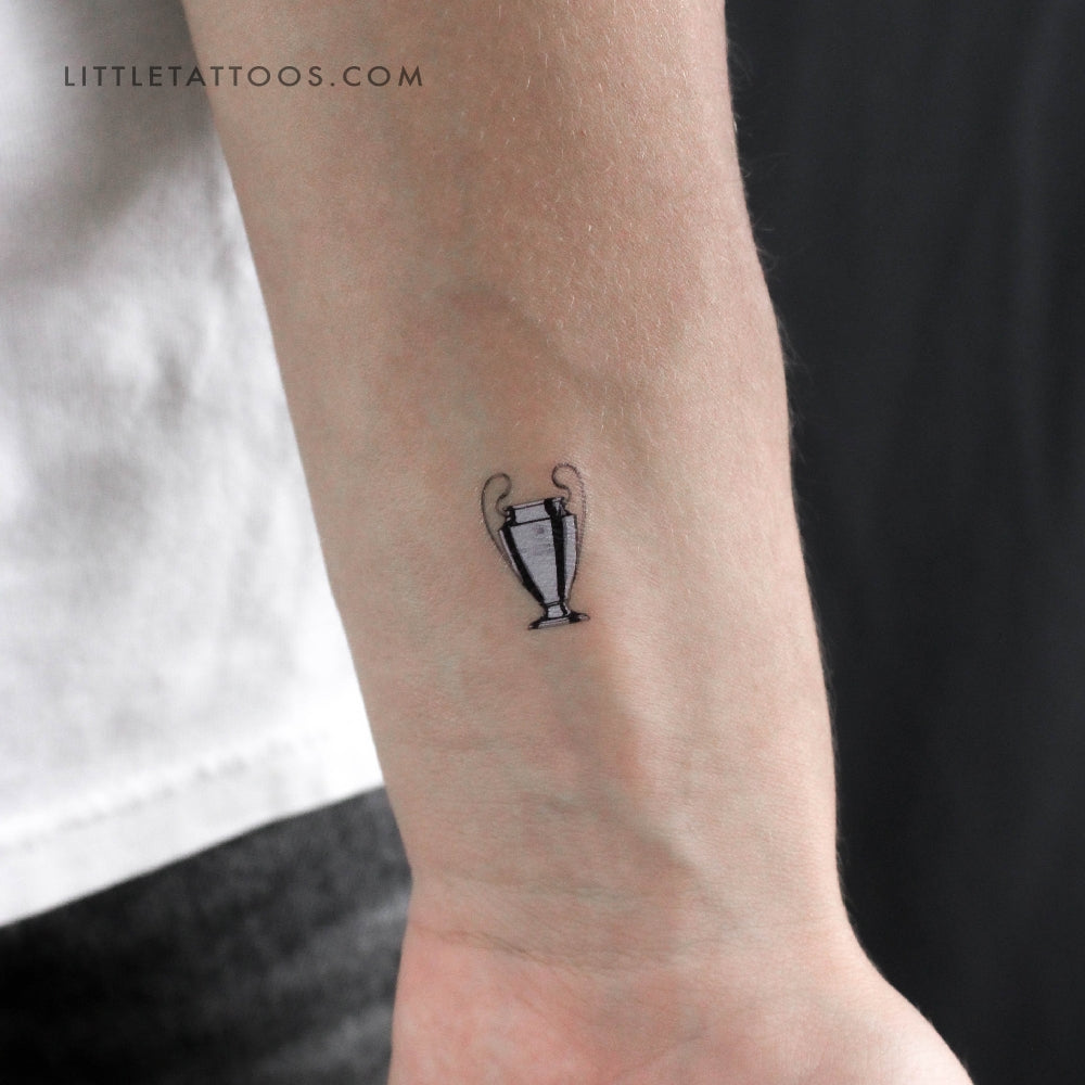 Tatuaje temporal del trofeo de la Liga de Campeones (juego de 3)