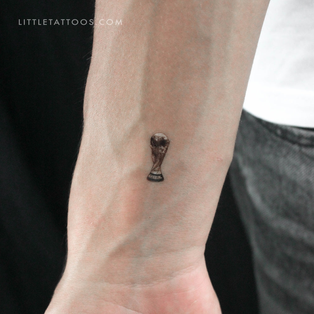 Tatuaje temporal del trofeo de la Copa del Mundo - Juego de 3