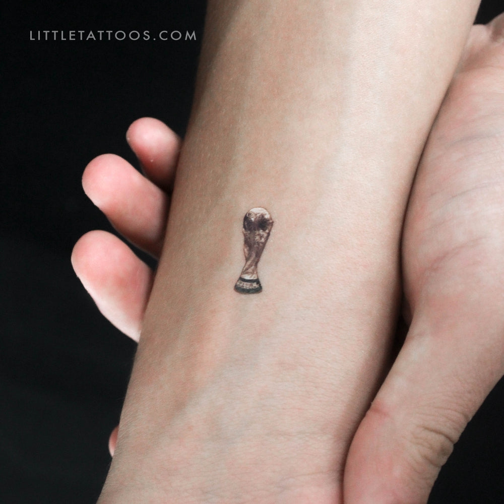 Tatuaje temporal del trofeo de la Copa del Mundo - Juego de 3