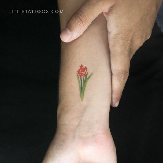 Tatuaje temporal de flor de naranja de Zihee (juego de 3)