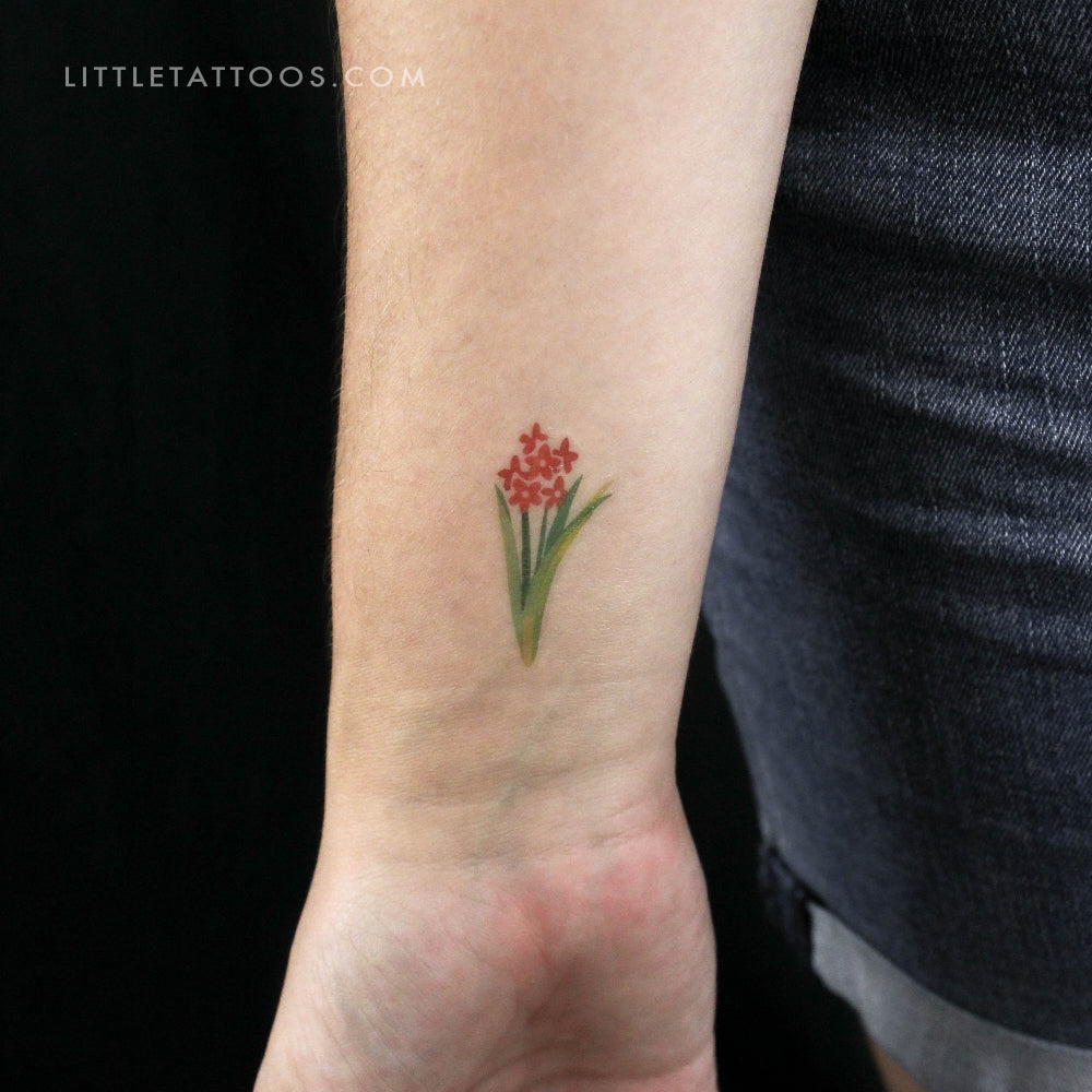 Tatuaje temporal de flor de naranja de Zihee (juego de 3)