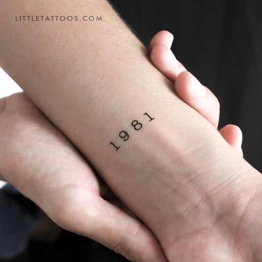 Tatuaje temporal del año de nacimiento 1981 - Juego de 3