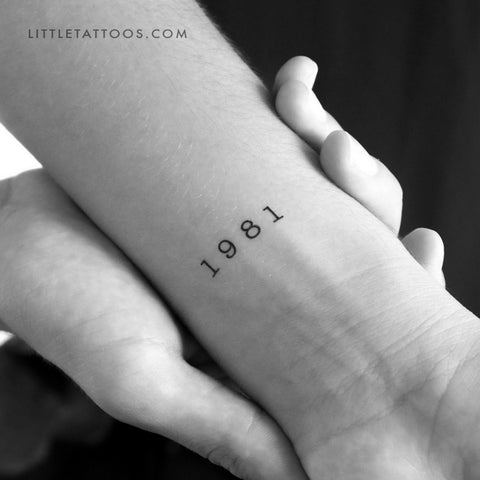 1981 Birth Year Temporary Tattoo - Set of 3