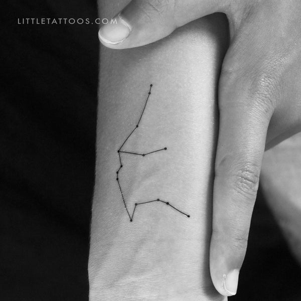 Aquarius Constellation Temporary Tattoo - Set of 3