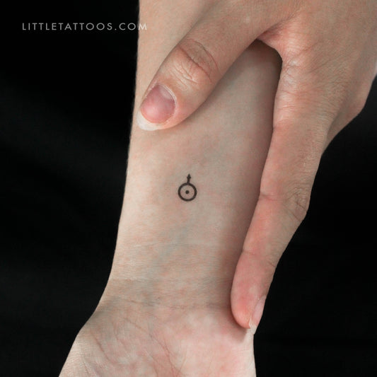 Tatuaje temporal del símbolo planetario de Urano (juego de 3)