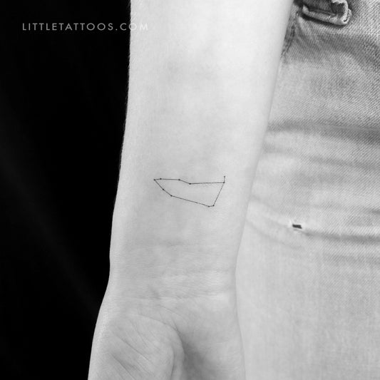 Tatuaje temporal pequeño de la constelación de Capricornio (juego de 3)