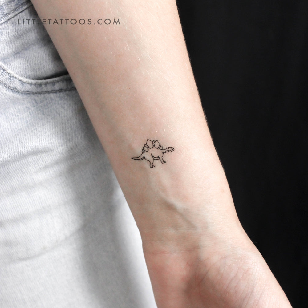 Tatuaje temporal de estegosaurio (juego de 3)