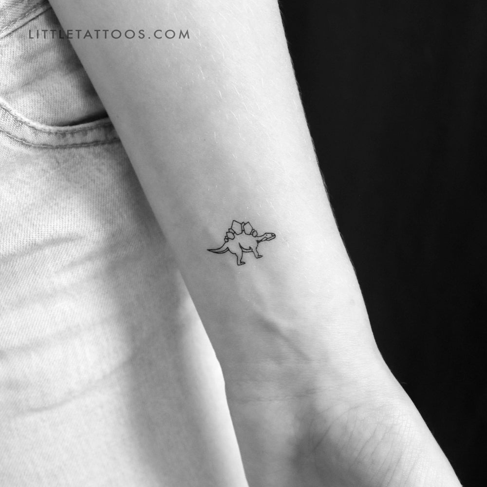 Tatuaje temporal de estegosaurio (juego de 3)